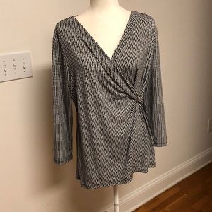 Faux wrap blouse